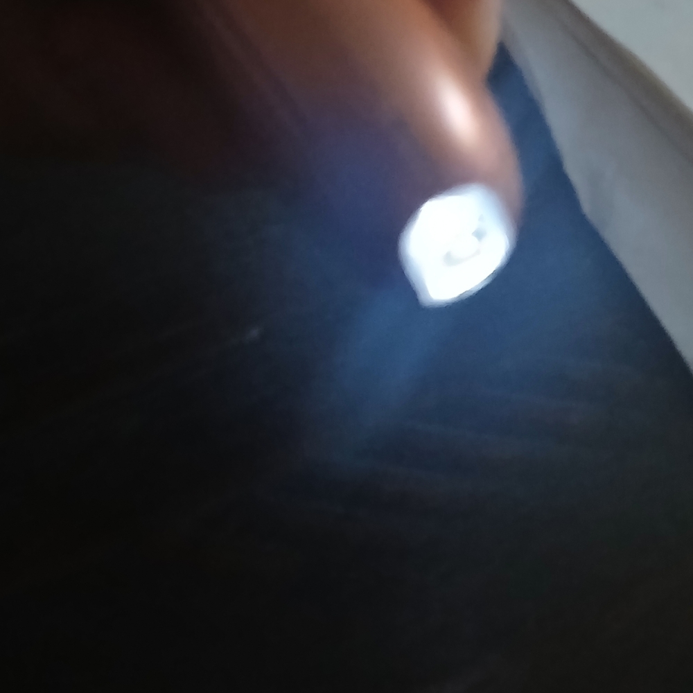 Copper and White Hexagonal Flashlight with Built In Safety Alarm